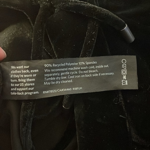 Eileen Fisher Velour Jogger Pant Black Size XXS - Picture 10 of 11